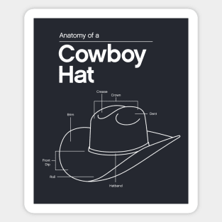 Anatomy of a Cowboy Hat - Technical Drawing Sticker